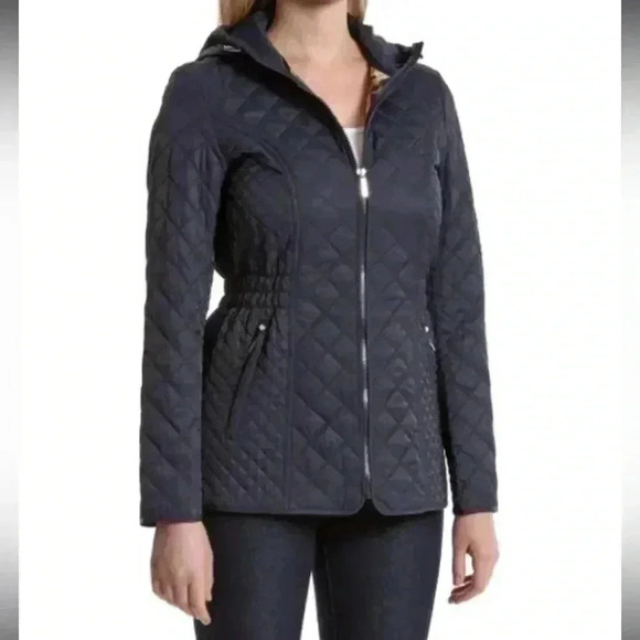 Laundry by Shelli Segal | Mystic Blue Princess-Seam Quilted Puffer Jacke… - Picture 1 of 7